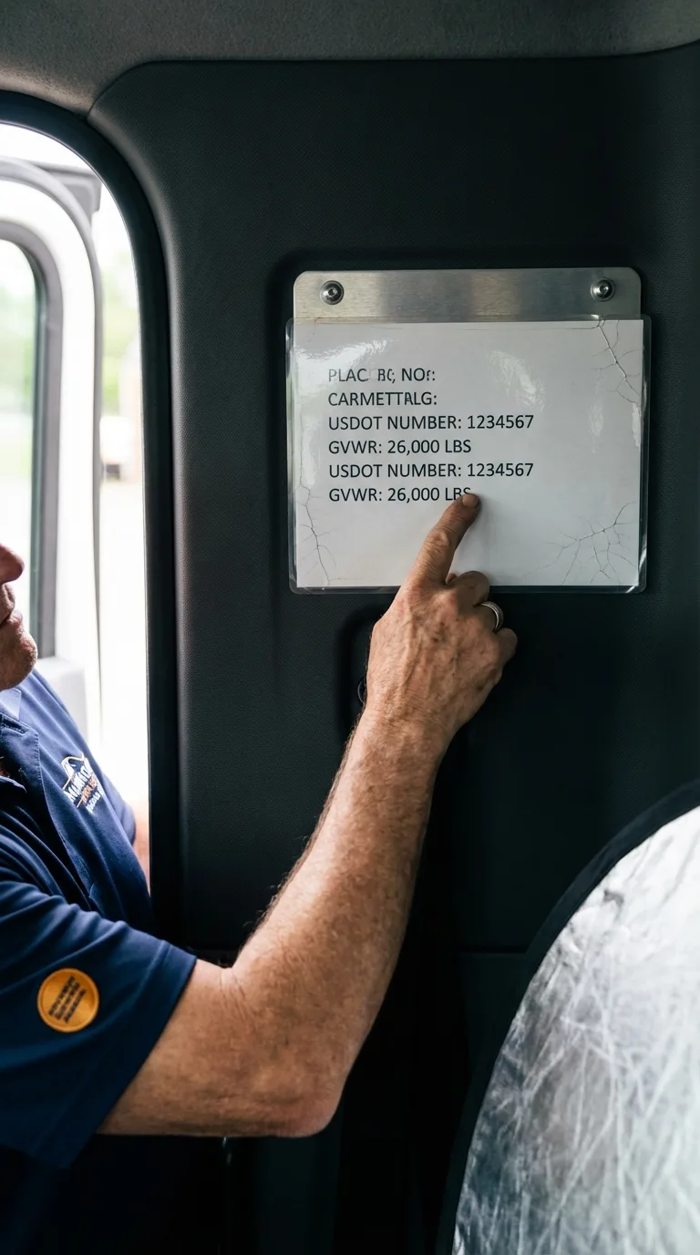 USDOT licensing placard verification in Northumberland